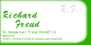 richard freud business card